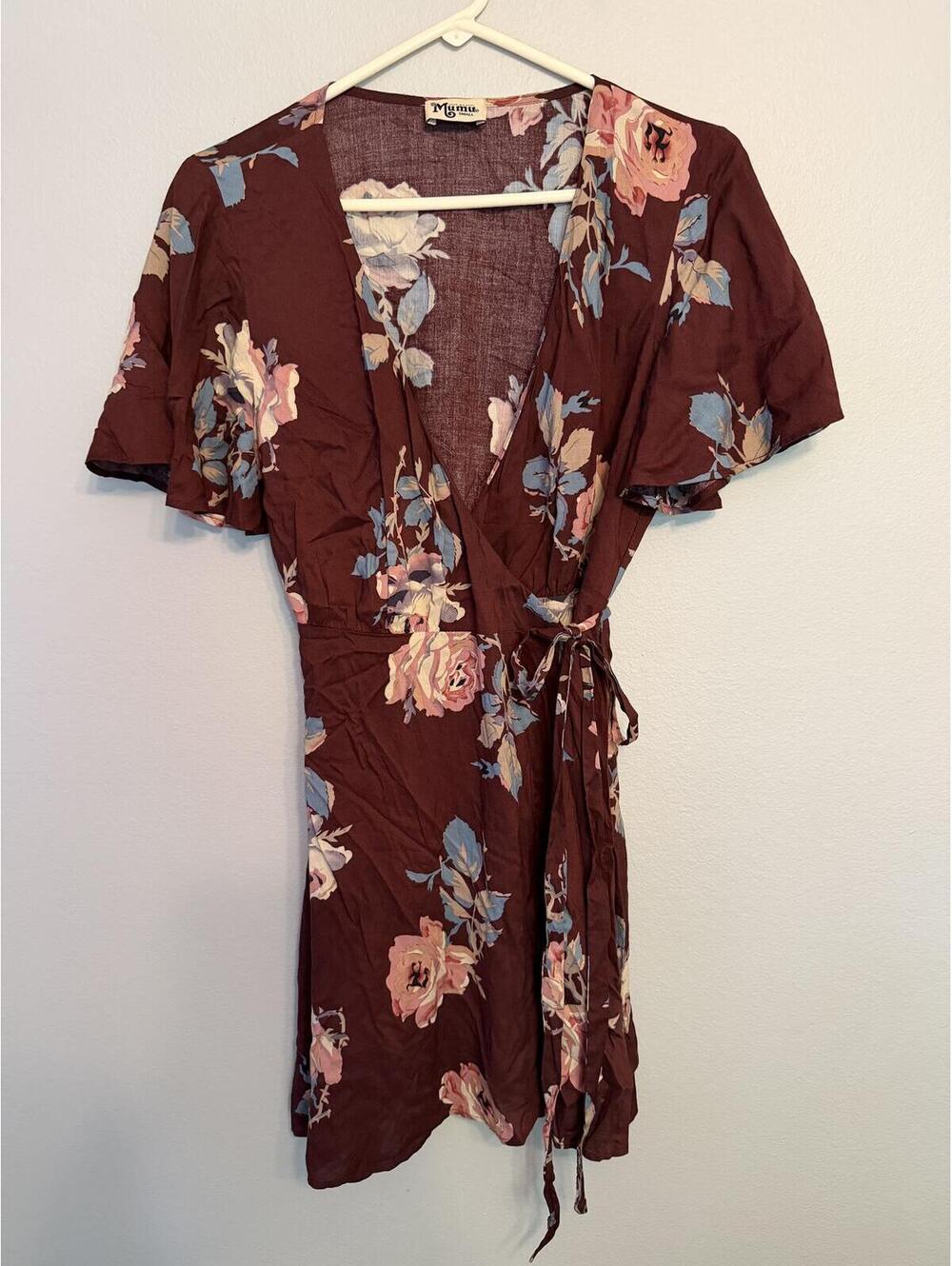 Show Me Your Mumu Floral Wrap Dress Size Small